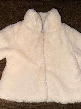 Chala Plush Faux-Fur Kids Pea Coat in Pale Pink